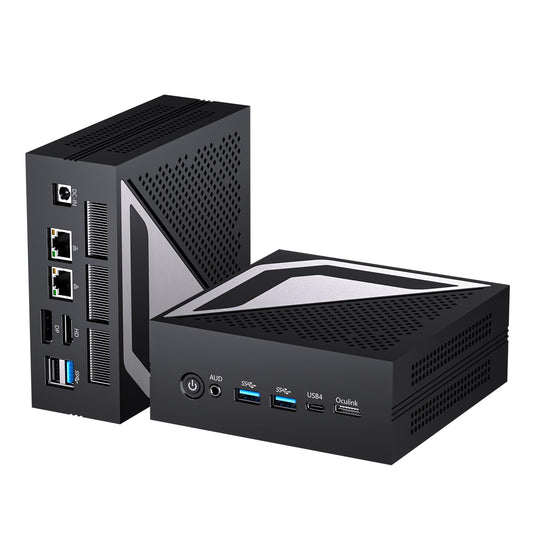 msecore AI Mini PC, Ryzen AI 9 HX 370 (80 Tops), 64G DDR5 RAM, 2T PCIE4.0 SSD Desktop Computer, Radeon 890M, 8K, Triple Display, 2 * 2.5G LAN, Wi-Fi 6e, Windows 11 Pro