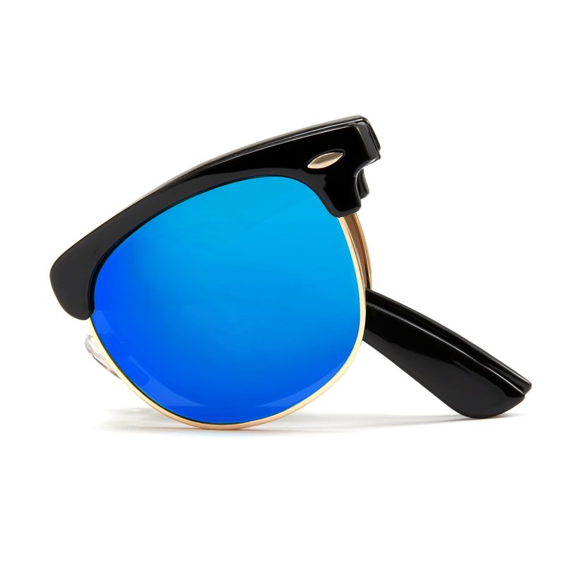 Cyxus Foldable Sunglasses Half Rim Folding Sunglasses Classic Polarized UV400 Shades For Men Women 1015B01