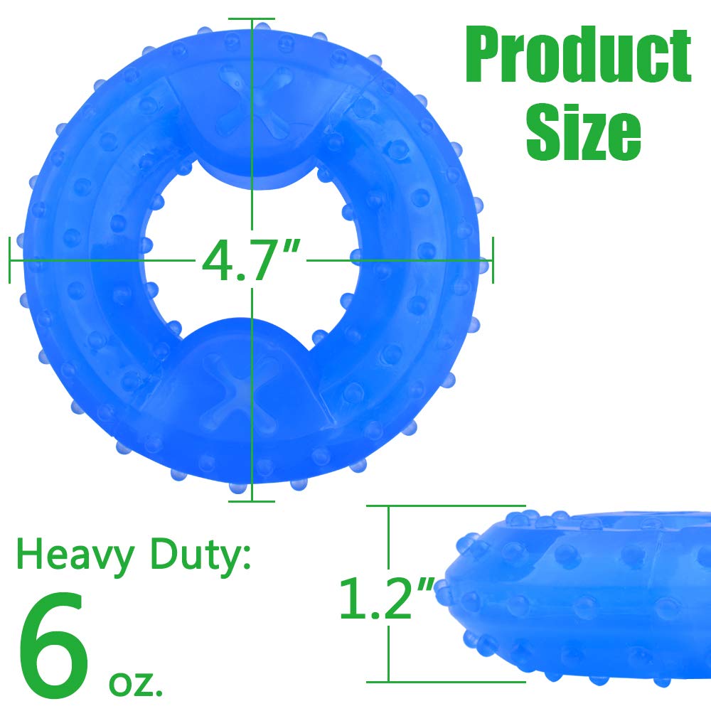 Cdipesp Dog Cooling Toy Puppy Teething Ring Freeze Dogs Chew Toy for Summer Tough Robust Pet Toys Dog Ice Teething Toys for Puppies