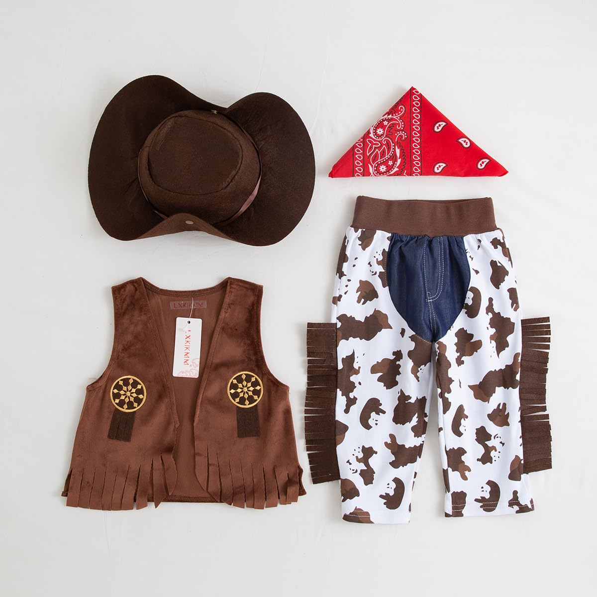 LXKIKMM May's Baby Western Cowboy Style Kids Costume Set Cosplay Costume 12-18 Months