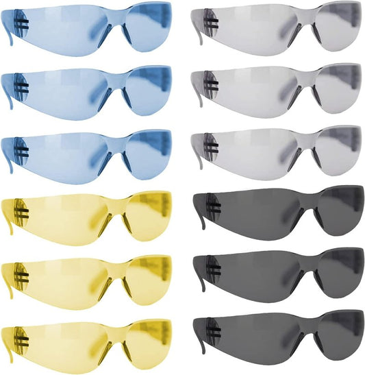 BISON LIFE Clear Safety Glasses - ANSI Z87.1 Scratch & Impact Resistant Eye Protection | Unisex Goggles