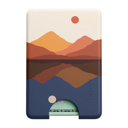 Casely MagWallet | Starfish Wishes | Coral Pink Shimmer | Slim Wallet Card Holder | Compatible with MagSafe | Soft-Touch Hard Silicone | Holds Up to 3 Cards