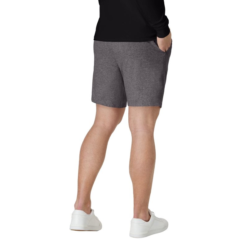Hanes Mens Jersey Cotton With Pocket Workout-and-training-shorts, Charcoal Heather, Large US