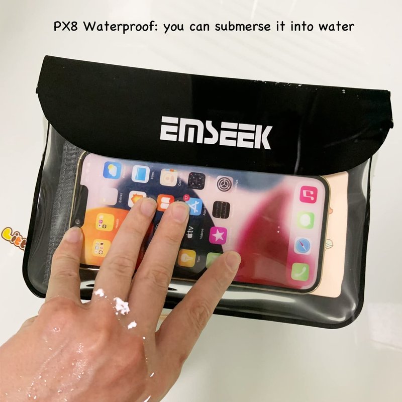EMSEEK Waterproof Waist Pouch Dry Belt Bag Fanny Pack Keep Your Key Fob Wallet Kindle Phone Dry Perfect For Swim Surf Snorkel(Pink)