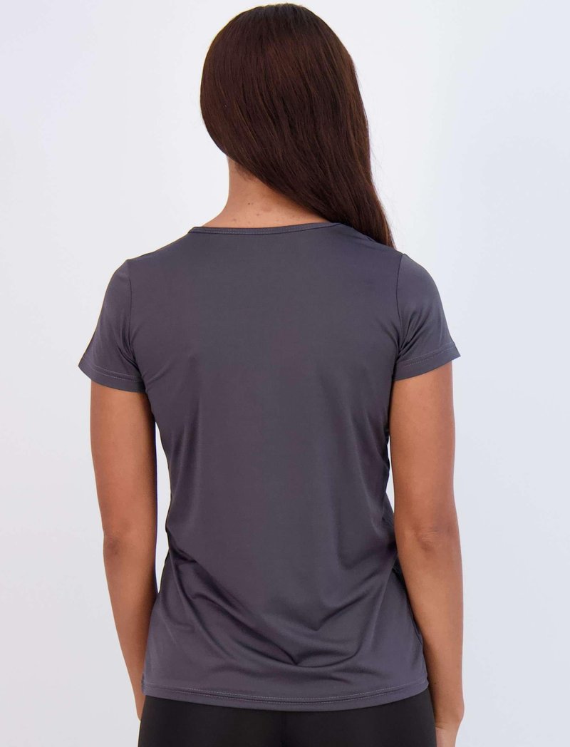 Real Essentials 5 Pack: Women's Short Sleeve T-Shirts Workout Tops Fitness Pilates Gym Activewear Athletic, Set 7, L, Pack of 5