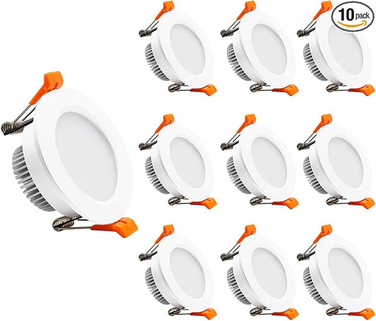YGS-Tech 2 Inch LED Recessed Lighting, Dimmable Downlight 3W(35W Halogen Equivalent), CRI80, 4000K Natural White Ceiling Light with LED Driver (10 Pack)