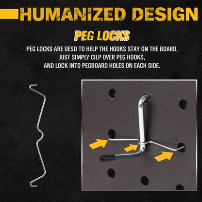 ELEAD 260 Piece Pegboard Hooks 1/8 and 1/4 inch peg Board Organizer Accessories with Pegboard Bins for Organizing Various Tools in The Garage Kitchen Bathroom Craft Room