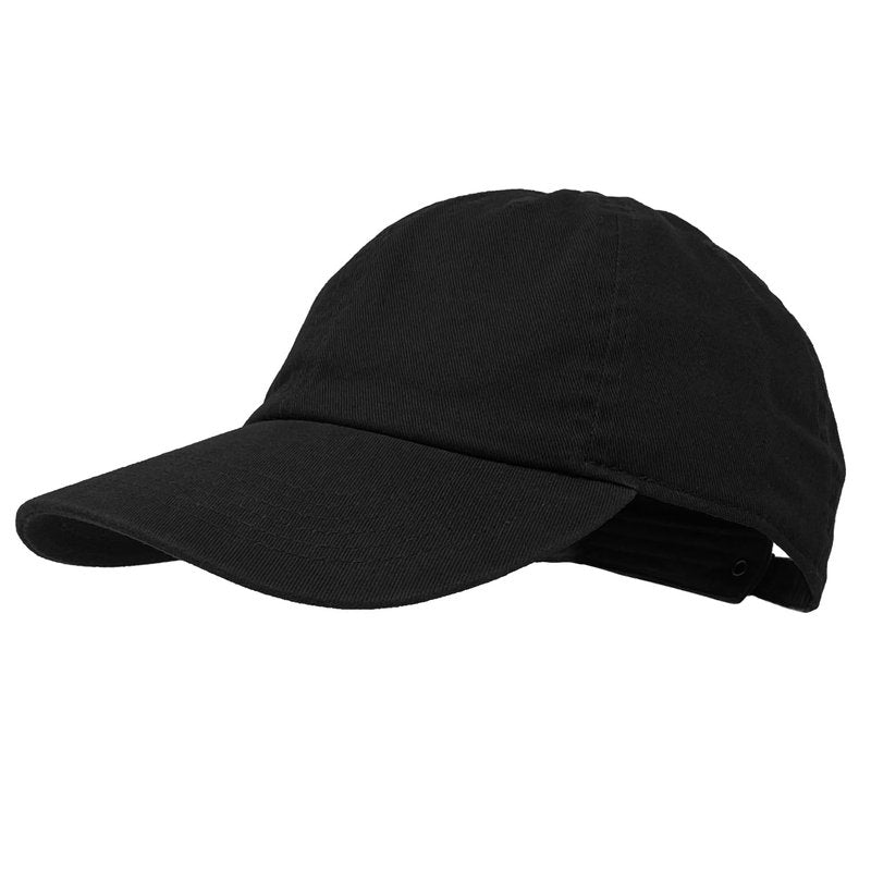 Glory Max 100% Cotton Baseball Cap Classic Plain Low Profile Golf Dad Hat Buckle Adjustable (Black)
