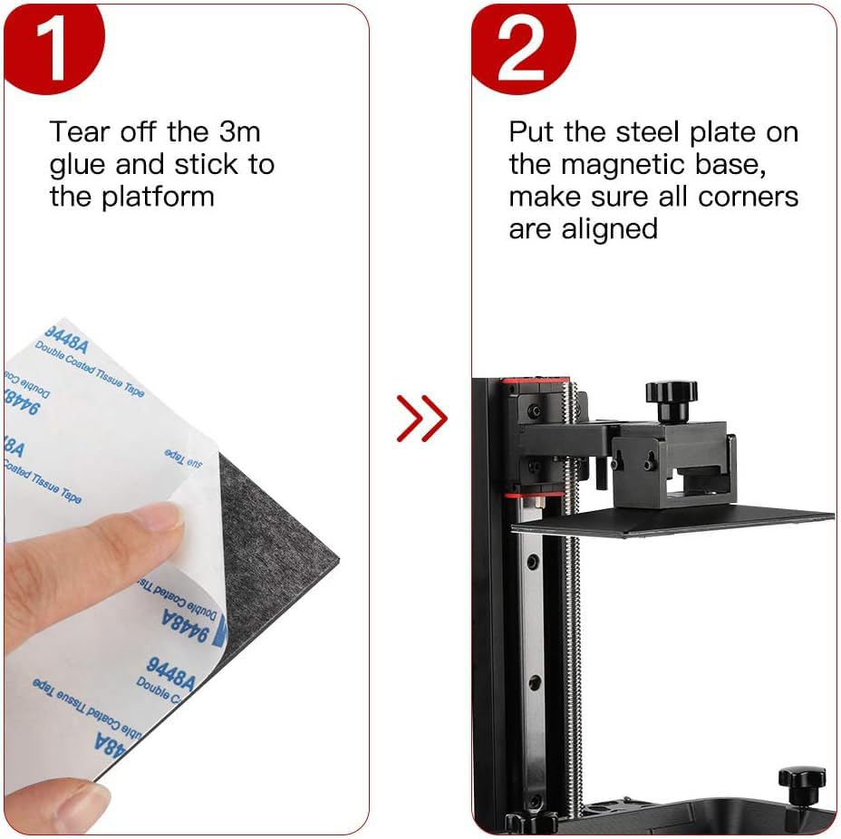 Sovol Resin 3D Printer Flex Building Plate 2 Pack, Spring Steel Flexible Plate and Magnetic Base Platform for ELEGOO Saturn 4, Saturn 3(Ultra), Saturn 2 8K, Saturn 8K 224x129mm