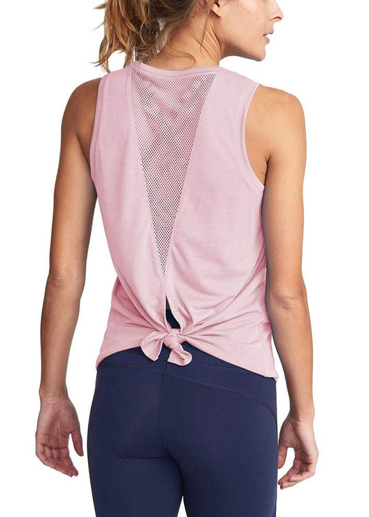 Bestisun Womens Exercise Tops Yoga Shirts Workout Dance Athletic Clothing Breathable Gym Tanks Pink M
