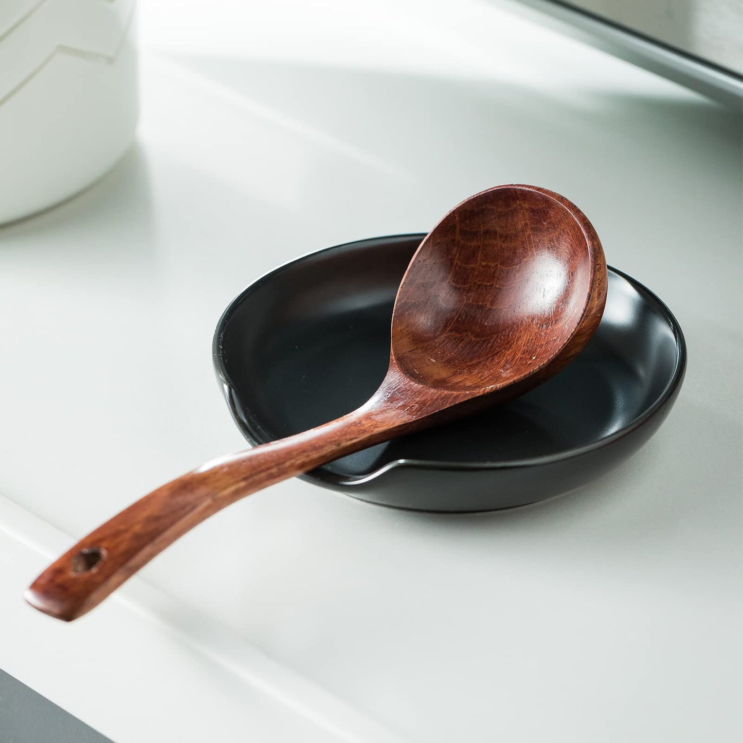 Gomakren Spoon Rest Spoon Holder For Stove Top Ceramic Black Spoon Rest For Kitchen Counter Halloween Spatula Holder Utensil Rest