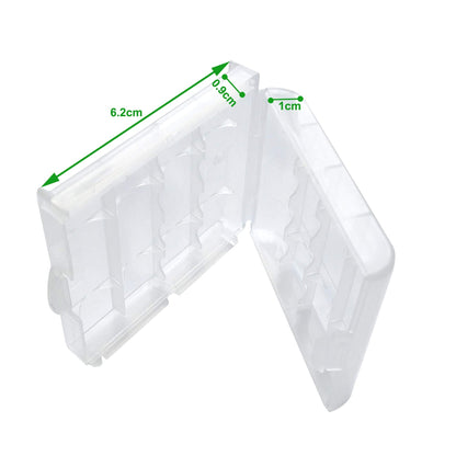 Battery Storage Case for AA/AAA, Battery Holder Box (6Pack Clear)