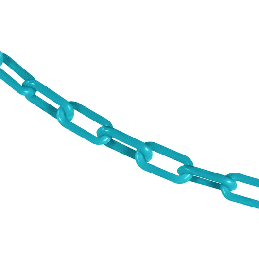 Mr. Chain Plastic Barrier Chain, Turquoise, 1.5-Inch Link Diameter, 100-Foot Length (30056-100)