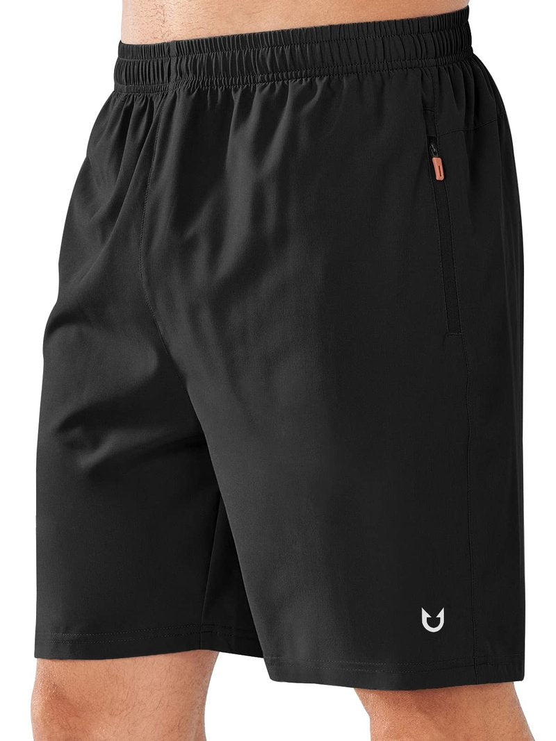 NORTHYARD Men's Athletic Running Shorts Quick Dry Workout Shorts Lightweight Sports Gym Basketball 7"/ 9"/ 5" Tennis Hiking Exercise Black-7 inches L