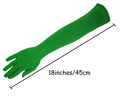 Howriis Men's and Women's Spandex Gloves Costume Halloween Cosplay Stretchy Long Gloves (Black, 45cm)