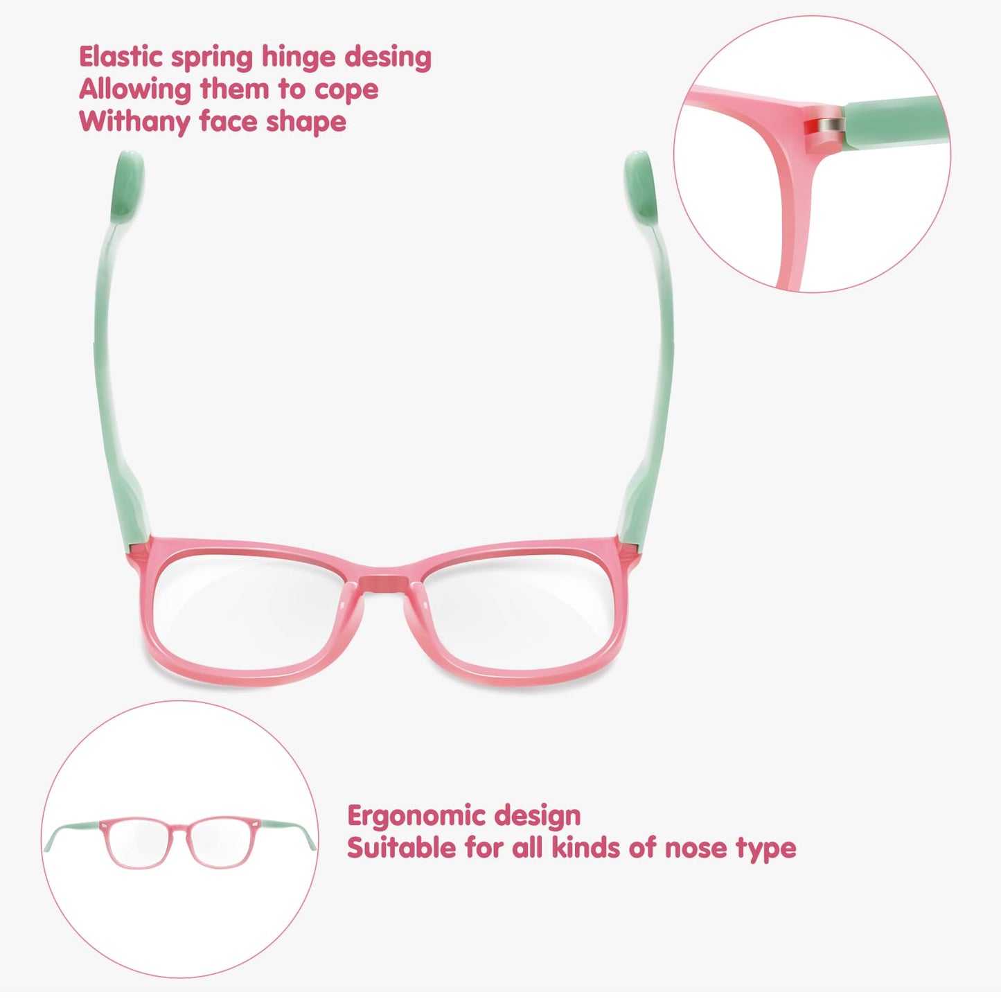 CHEERS DEVICES Blue Light Glasses for Kids Boys Girls Teens - 5 Pack Computer Glasses with Unbreakable Frame and Anti-Glare - blue light glasses for teen girls, lentes de sol para niños (Age 8-16)