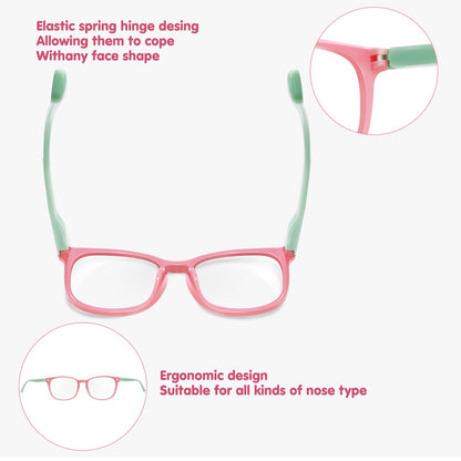 CHEERS DEVICES Blue Light Glasses for Kids Boys Girls Teens - 5 Pack Computer Glasses with Unbreakable Frame and Anti-Glare - blue light glasses for teen girls, lentes de sol para niños (Age 8-16)