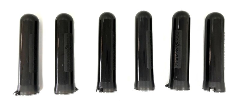 3Skull Black Heavy Duty 140rd Paintball Pods - 6 Pack
