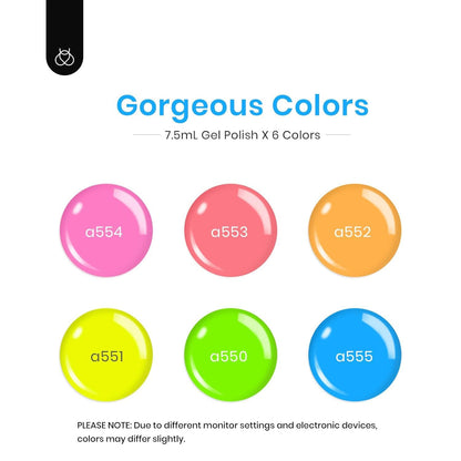 Beetles Cat Eye Gel Nail Polish Set, 6 Summer Colors Pastel Shimmer Glitter Gel Polish Kit Soak Off LED UV Curing Requires Pink Red Blue Orange Green Purple Velvet Gel with Magnet Gift for Women