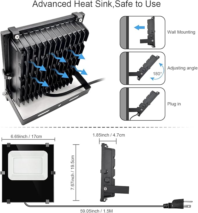 120W LED Black Lights Outdoor - IP66 Waterproof UV Blacklight Floodlight Black Light Flood Light 395nm Blacklight Spotlight UV Lights Lamp for Glow Party Large Space, Halloween Decor (2 Pack)