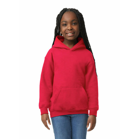 Gildan Youth Hoodie Sweatshirt, Style G18500B, Red, Small