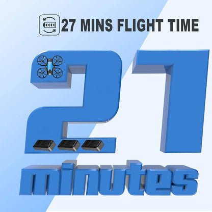 4DRC Mini Drone for Kids Hand Operated RC Quadcopter with 3 Batteries Longer Flight Time, Altitude Hold, Headless Mode, Throwing GO, 3D Flip and 3 Speed Modes Aeroplane for Beginners, Blue