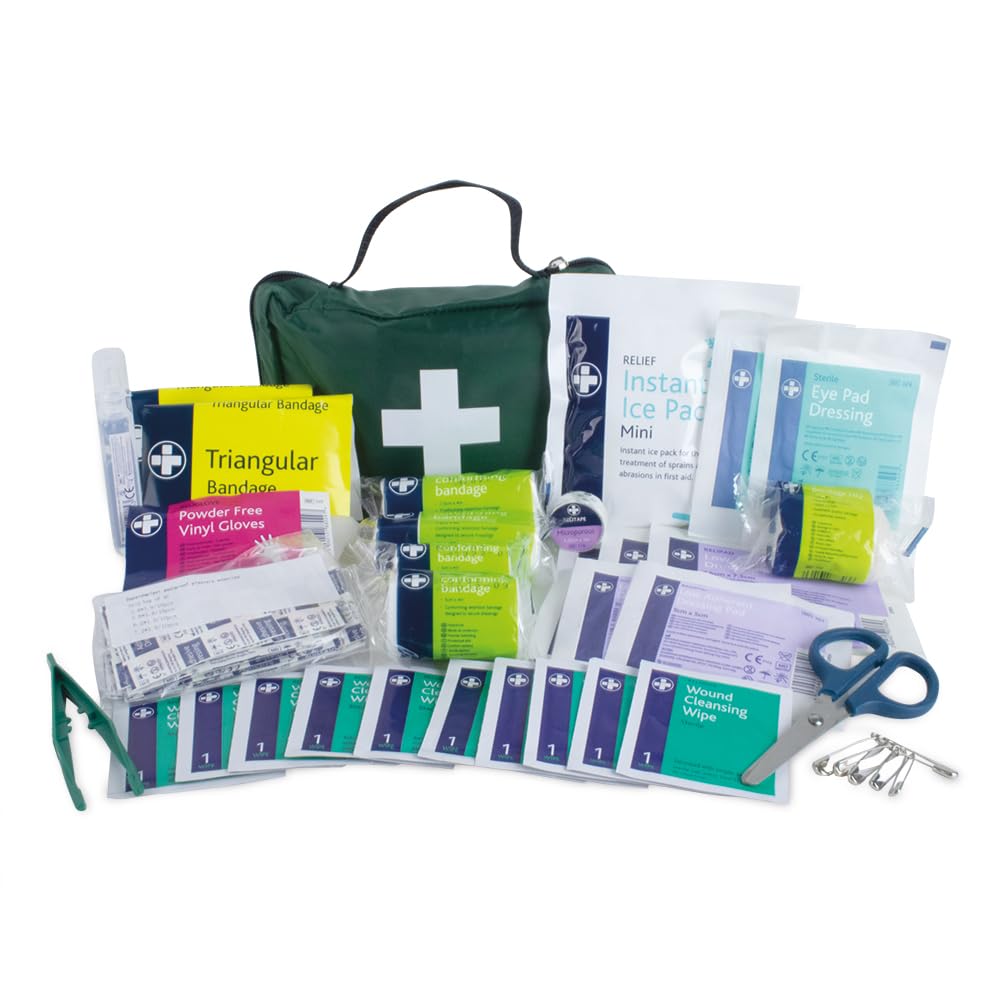 Lewis-Plast Premium First Aid Kit For Home Car Holiday And Workplace - Includes Bandages, Eye Pods, Ice Packs And Essentials For Everyday Situations, 90 Count (Pack of 1)