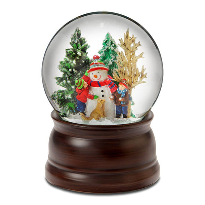 The San Francisco Music Box Company Snowman and Friends Snow Globe