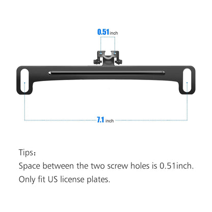 Universal Car Rear View Camera License Plate Bracket,Upgraded Full Stainless Steel Backup Camera Mount Dash Cam Mirror Cam Accessory Rear Camera Mount,Only Installation Holder for Back Up Camera