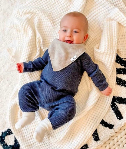 DiaperSquad's 10-Pack Baby Bibs for Drooling and Teething, Bibs for Boys, Baby Girl - Solid Cotton Baby Drool Bibs (Neutral - 100% Muslin)