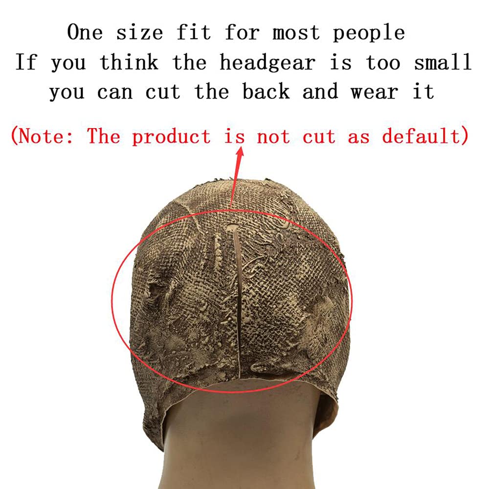 GOODKSSOP Unisex Retro Old Scary Skull Halloween Mask Cosplay Horrible Head Full Face Latex Helmet Creepy Costume Prop for Carnival Themed Party