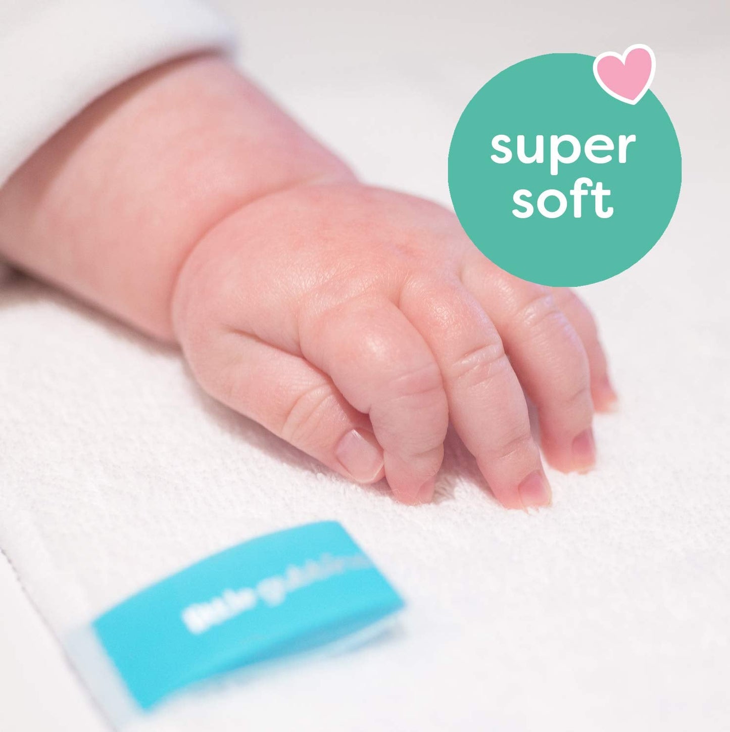 Little Gubbins 20 Cotton Terry Baby Wipes | Pack of 20cm x 20cm Reusable, Soft White Towelling Cloths | Ideal for Mucky Bums, Hands and Faces | 100% natural & Plastic Free