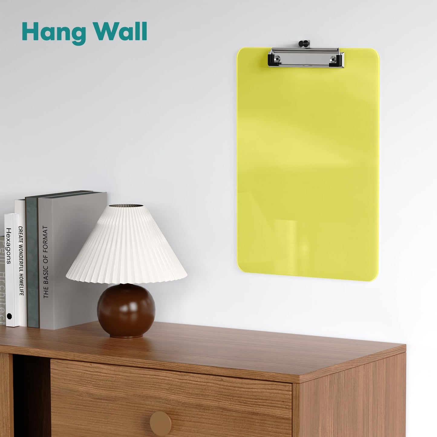 Juvealoe A4 Plastic Clipboard, 8.5 x 11 Yellow Colored Clip Boards with Low Profile Clip, Letter Size for Classroom, Teacher, Students, School & Office Supplies