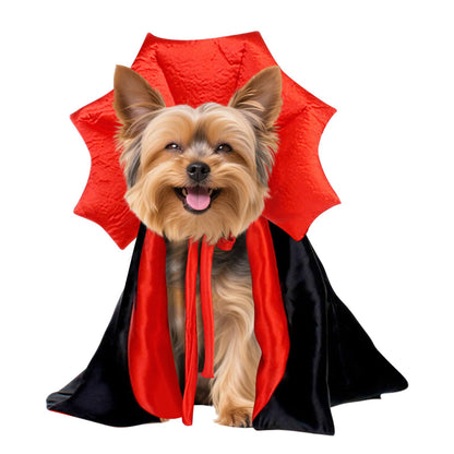 Dog Halloween Costumes for Small Medium Large Dogs Cats, Adjustable Cat Dog Vampire Costume Cloak Stand-Collar,Small Dog Halloween Costumes for Dachshund French Bulldog Chihuahua Yorkie (Black, S)