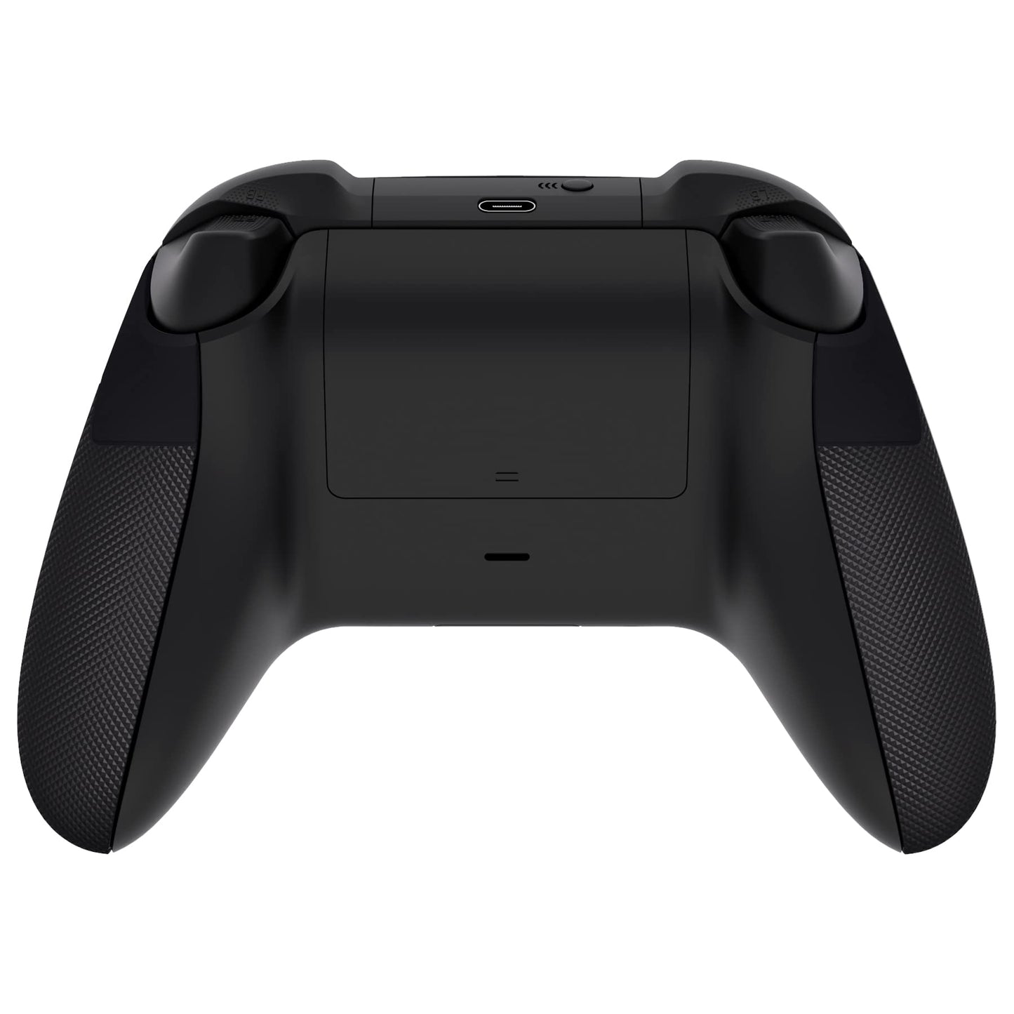 eXtremeRate Rubberized Grips Replacement Back Panels for Xbox Series X/S Controller, Black Performance Non-Slip Diamond Texture Side Rails Handles for Xbox Core Controller - Controller NOT Included