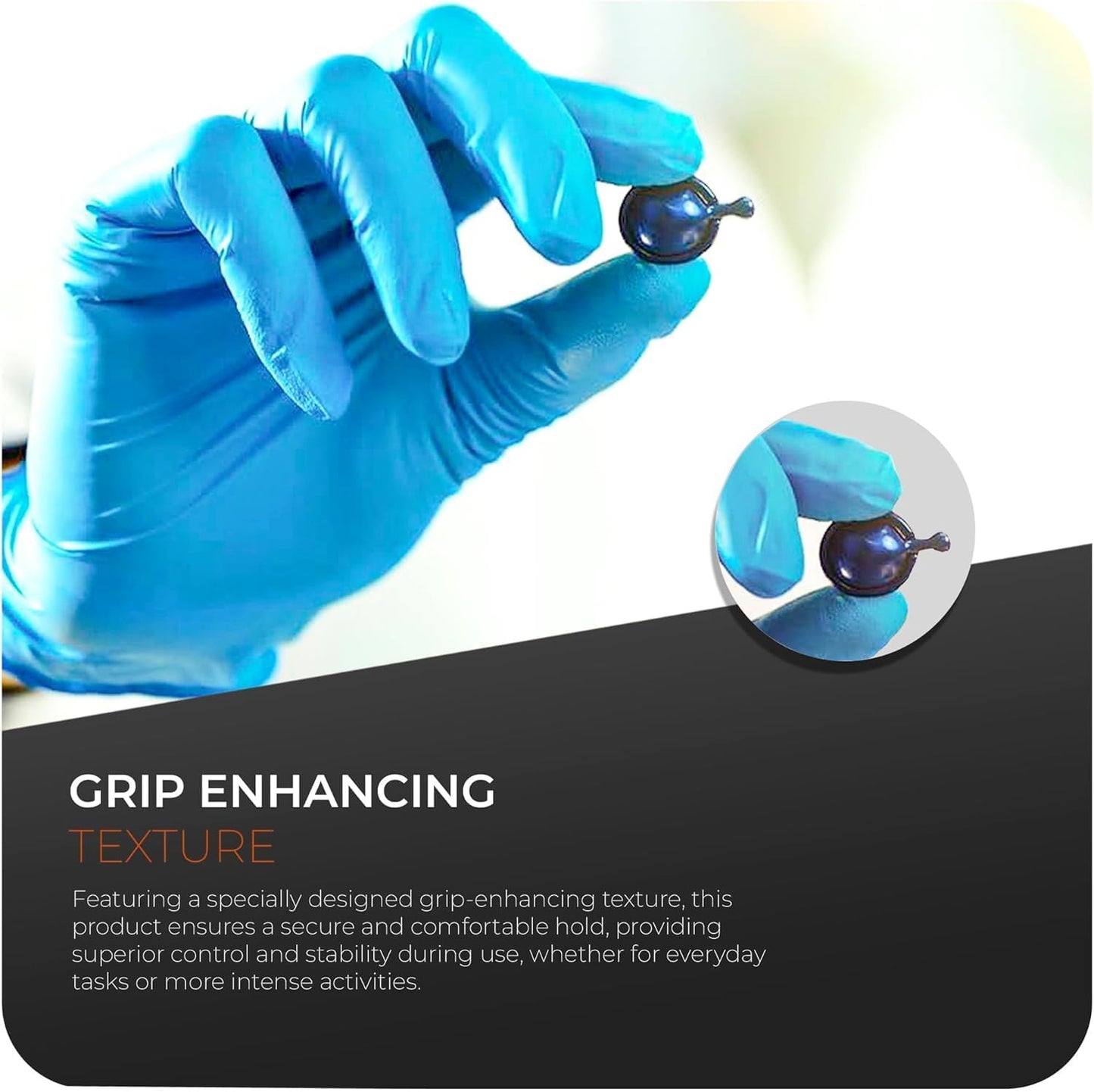 eatasty Disposable Gloves, Pack of 1000, Blue Nitrile Gloves, Powder-Free, Latex-Free, Strong with Textured Grip, Multipurpose for Food Handling, Cleaning, Automotive & DIY