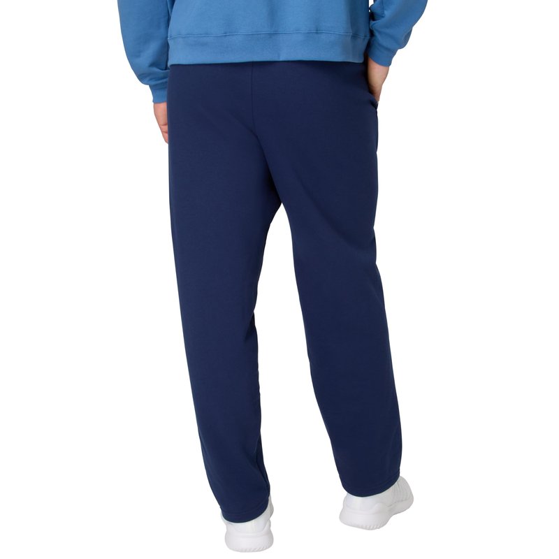 Hanes Men's EcoSmart Open Leg Pant with Pockets, Navy, 2X