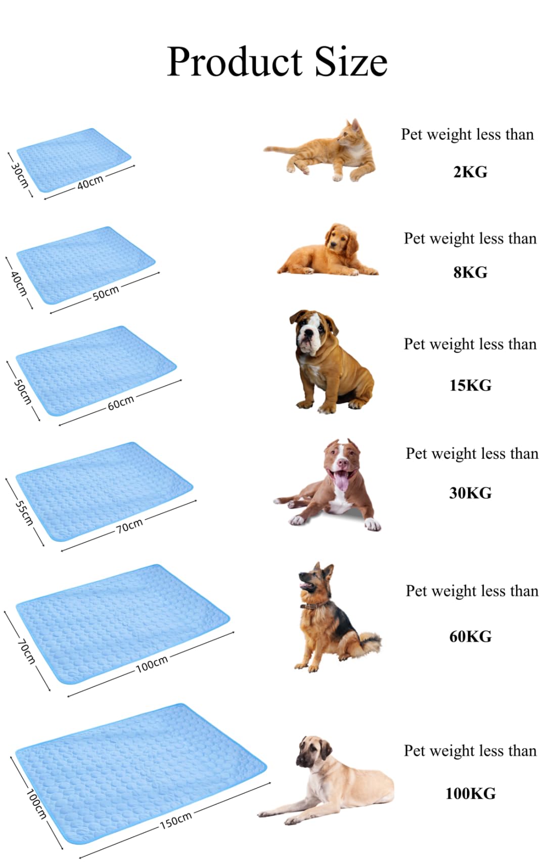 LEZUAN Cooling Mat for Dogs and Cat, Heat Relief Pet Cooling Mat for Crates, Kennels and Beds - Portable and Washable(Grey,55x70cm)