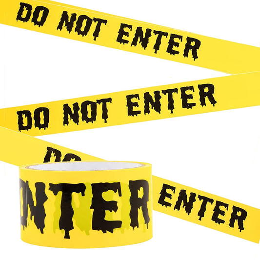 1.9inch x 82Feet Halloween Decorations Caution Tape Roll Halloween Caution Tape Halloween Tape Scary Warning Tape for Halloween Party Decorations Indoor Outdoor