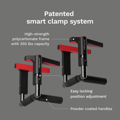 Jayflex CrossGrips Compact Pull Up Bar - Pull Up Bar Door Frame for Work from Home Fitness - Adjustable Door Frame Pullup Bar Handles - 250 lbs Capacity
