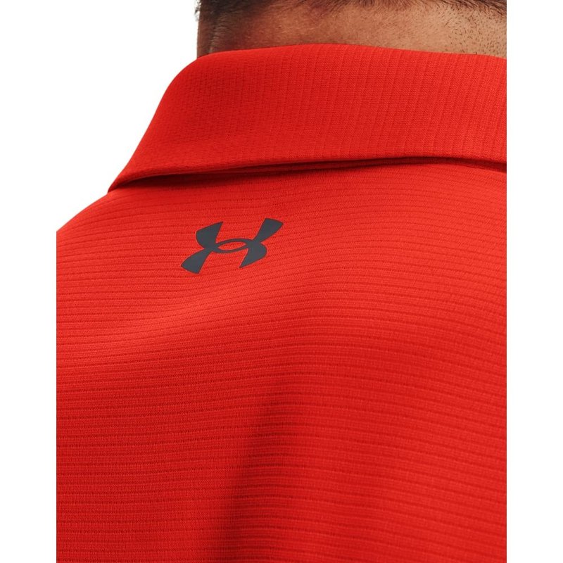 Under Armour Men's Tech Golf Polo, Phoenix Fire (296)/Pitch Gray, 3X-Large