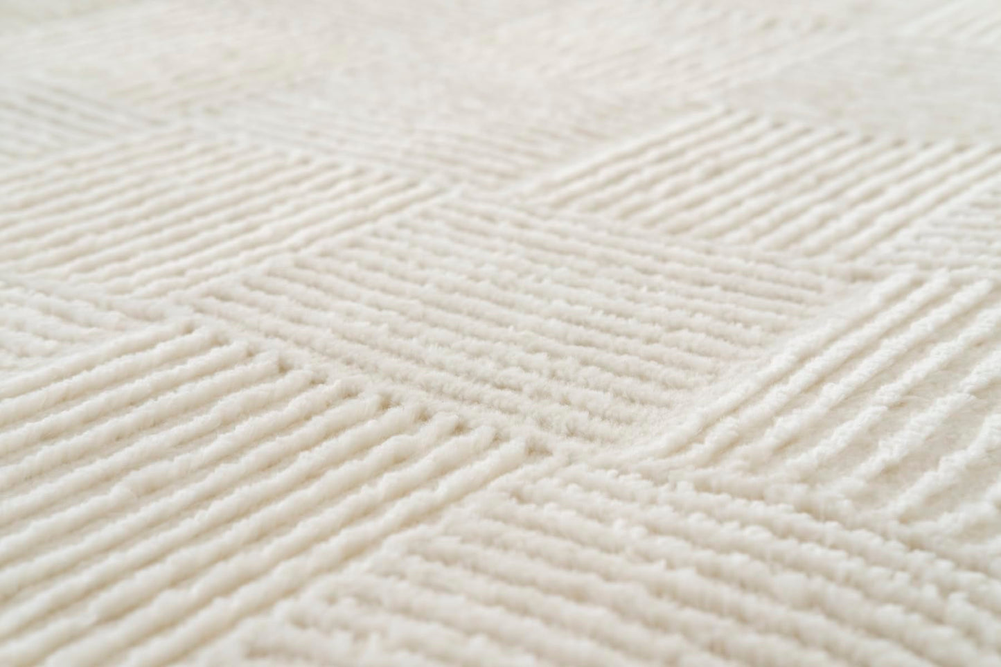 Revival Rugs Willow 2'x3' Area Rugs for Kitchen Bedroom - Washable, 100% Recycled, Oeko-TEX Certified, Medium Pile, Modern, Beige, Cream
