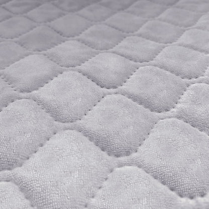 BlueSnail Quilted Waterproof Pack N Play Mattress Fitted Cover for Tollder, Portable Mini Crib Sheet, Comfortable and Breathable Playard Sheet (Light Grey)