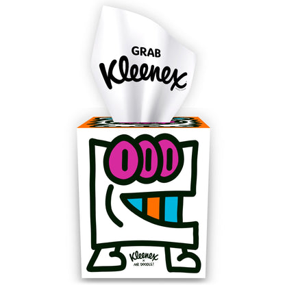 Kleenex x Mr Doodle Limited Edition Design Multipack Facial Tissues - 12 Cube Tissue Boxes, Designed in Collaboration with Mr Doodle, Made to Look Beautiful in The Home.