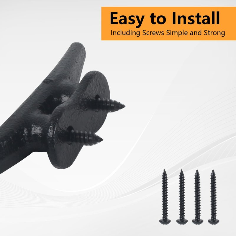 Dock Cleats 4 inch (12 Pack) Boat Dock Cleats with Screws Electrophoretic Black Iron Boat Cleats Marine Grade Dock Cleats Rope Cleats for Boat, Kayak, Rope Tie Down, Deck and Nautical Decor