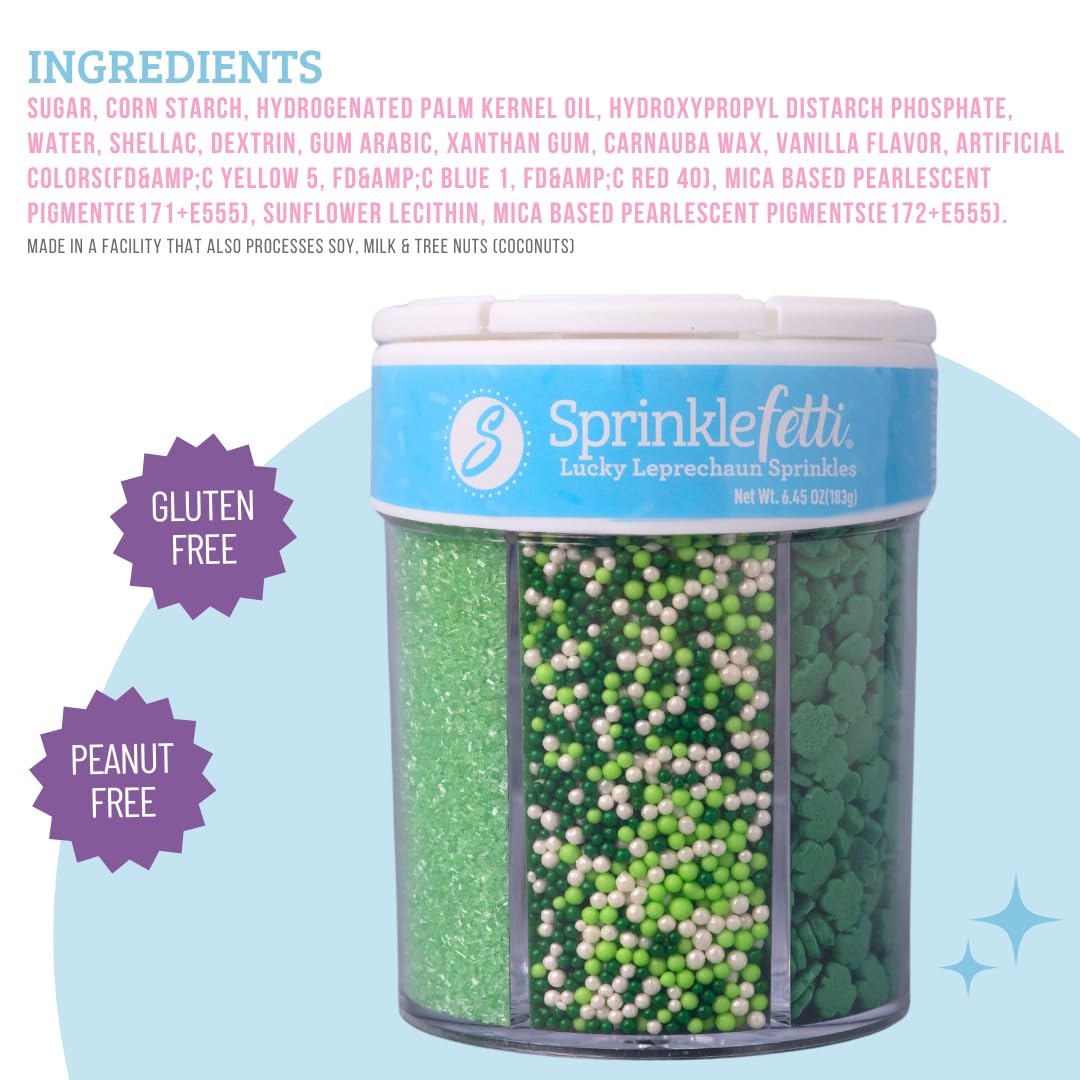 Sweets Indeed Valentines Sprinkles 6-Cell Jar | Heart Sprinkles, Red White Pink Jimmies & Sanding Sugar | Baking & Decorating | 6.45 ounces
