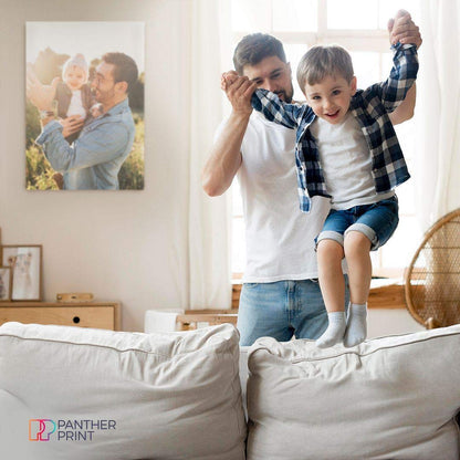 Panther Print Personalised Canvas Prints | Beautiful Photos of Family and Pets | Framed Custom Photo Gifts for Special Occasions 46x31 cm (18x12in)