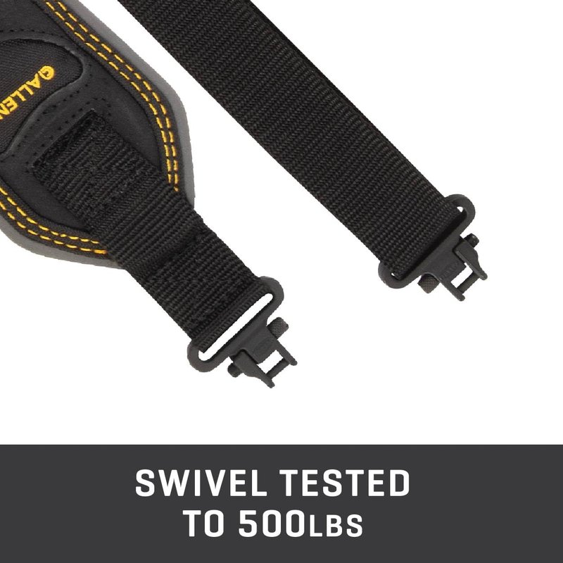 Allen Company Aspen Nubuck BakTrak 2-Point Rifle and Shotgun Sling - Rubber Grip with Swivels - Ideal for Hunting and Shooting - Gun Strap - Tested up to 300 Lbs. - Black/Clay