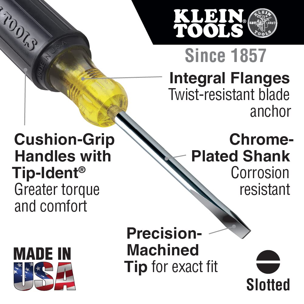 Screwdriver Set, Cushion Grip, 6-Piece KLEIN TOOLS 85074