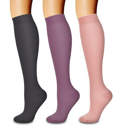 Laite Hebe 3 Pack Medical Compression Sock-Compression Sock For Women and Men Circulation -Best for Running,Nursing,Athletic Sports